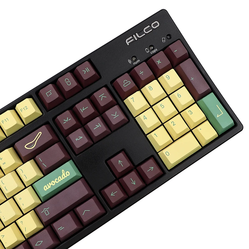 135 Key Caps Avocado Cherry Profile PBT Keycaps Yellow Green Black for MX Switch Mechanical Keyboard 61 64 84 108 Layout Filco