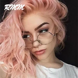 New fashion simple unisex round Plain glasses for men women Metal frame glasses for wedding party eyeglasses