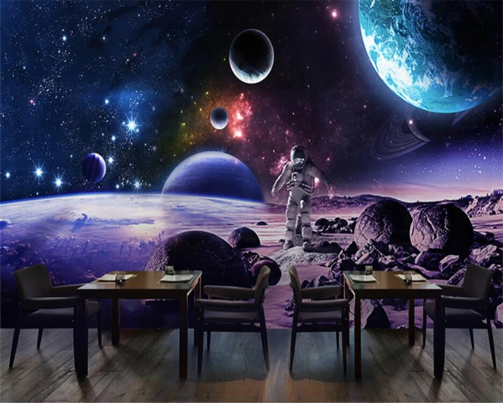 

beibehang Custom bedroom ceiling children's room decoration luxury background new starry sky papel de parede wallpaper