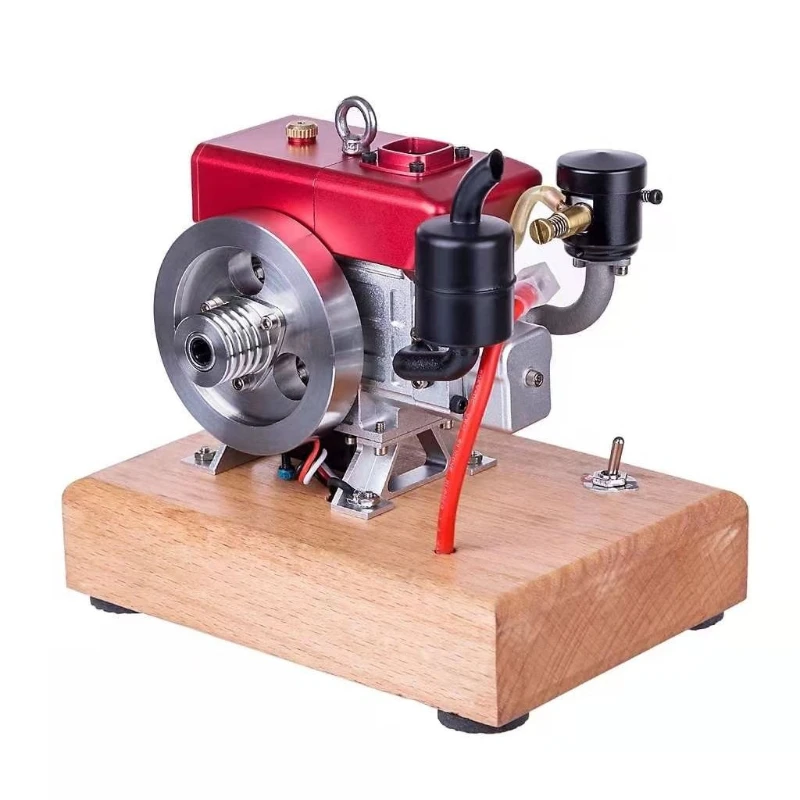 Mini RC Gasoline Engine Walking Tractor Diesel Engine Model Mini Retro Simulation Single Cylinder Engine