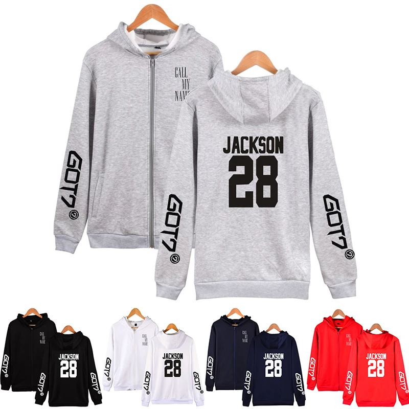 

Got7 JACKSON 28 Kpop Hoodie Hoody Men Women Zipper Hoodies Jackets Long Sleeve Male Female Hooded Sweatshirts Tracksuit Tops 4XL