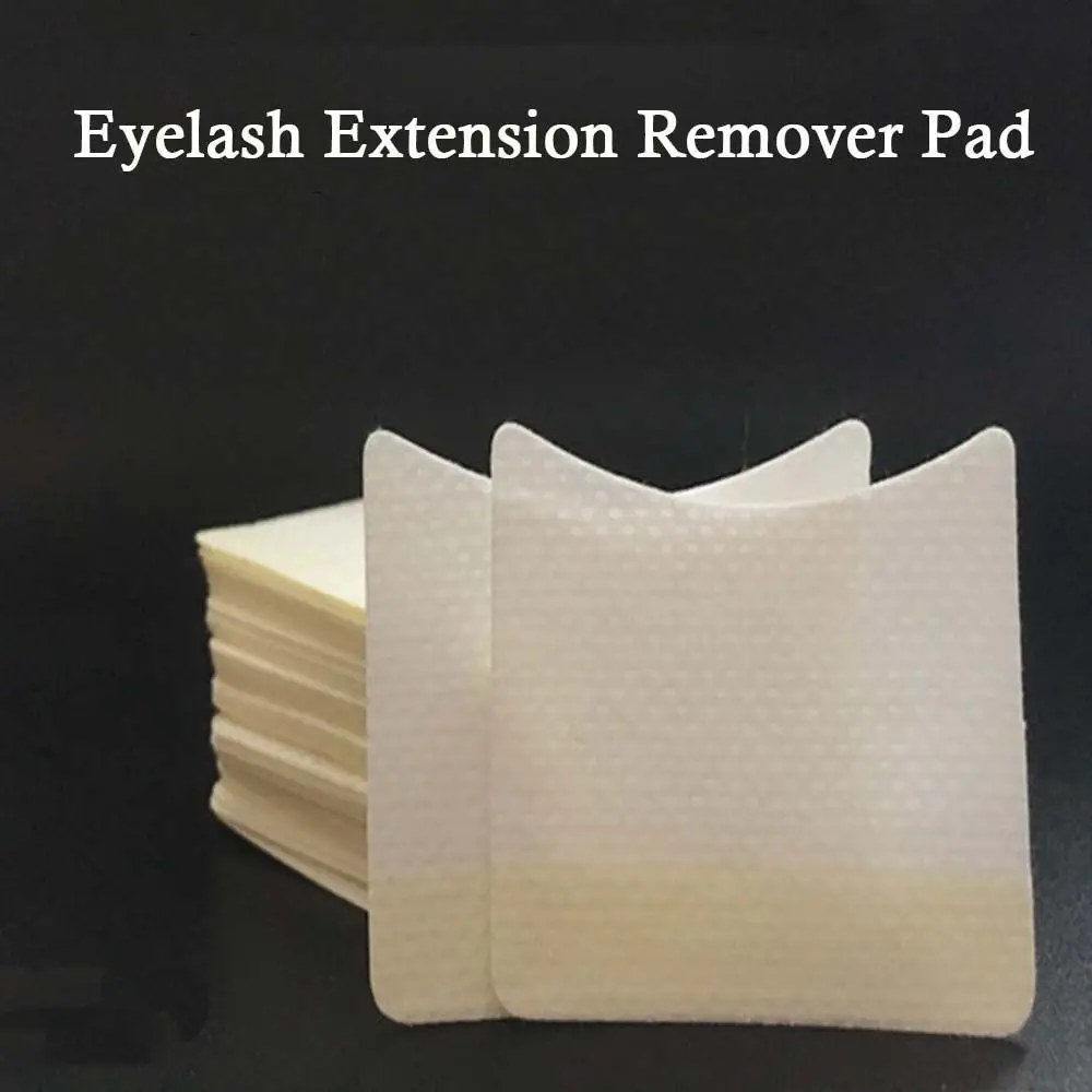 40Pcs Eyelash Extension Glue Remover Lint-Free Paper Cotton Pads Lashes Grafting Non-woven Glue Cleaning Wipes Makeup Tools