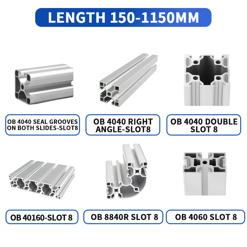 European Standard Assembly line Guide Rail For 4060/8840R/4040/40160  L:100-1150mm Aluminum Alloy profile Engraving Machine