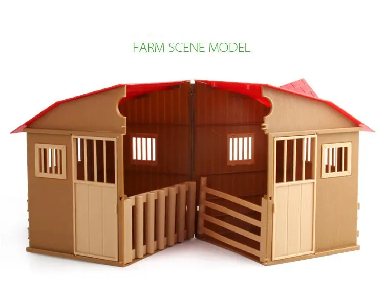 

Holiday Children Simulation Farm Scene Model House Action Figure kids Gifts pretend play toys Farm blocks Plastic Decoration