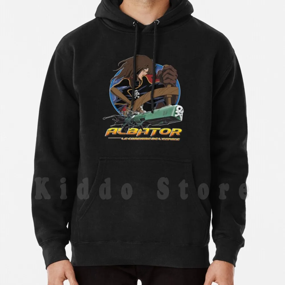 

Captain Harlock With Atlantis ( Arcadia ) Albator The Space Corsair Hoodies Long Sleeve Albator Captain