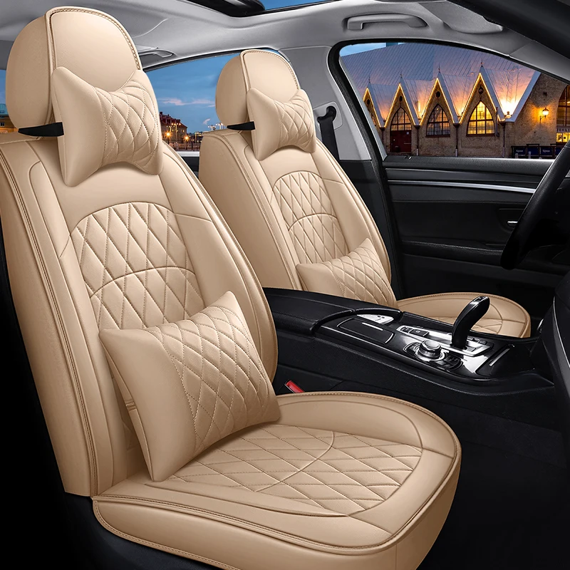 Leather Car Seat Cover For FORD Mondeo Kuga Focus Mustang GT Edge Expedition F-150 Ecosport Car Accessories