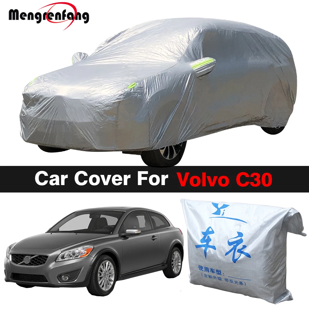 Full Car Cover For Volvo C30 Auto Outdoor Anti-UV Sun Shade Rain Snow Dust Resistant Cover