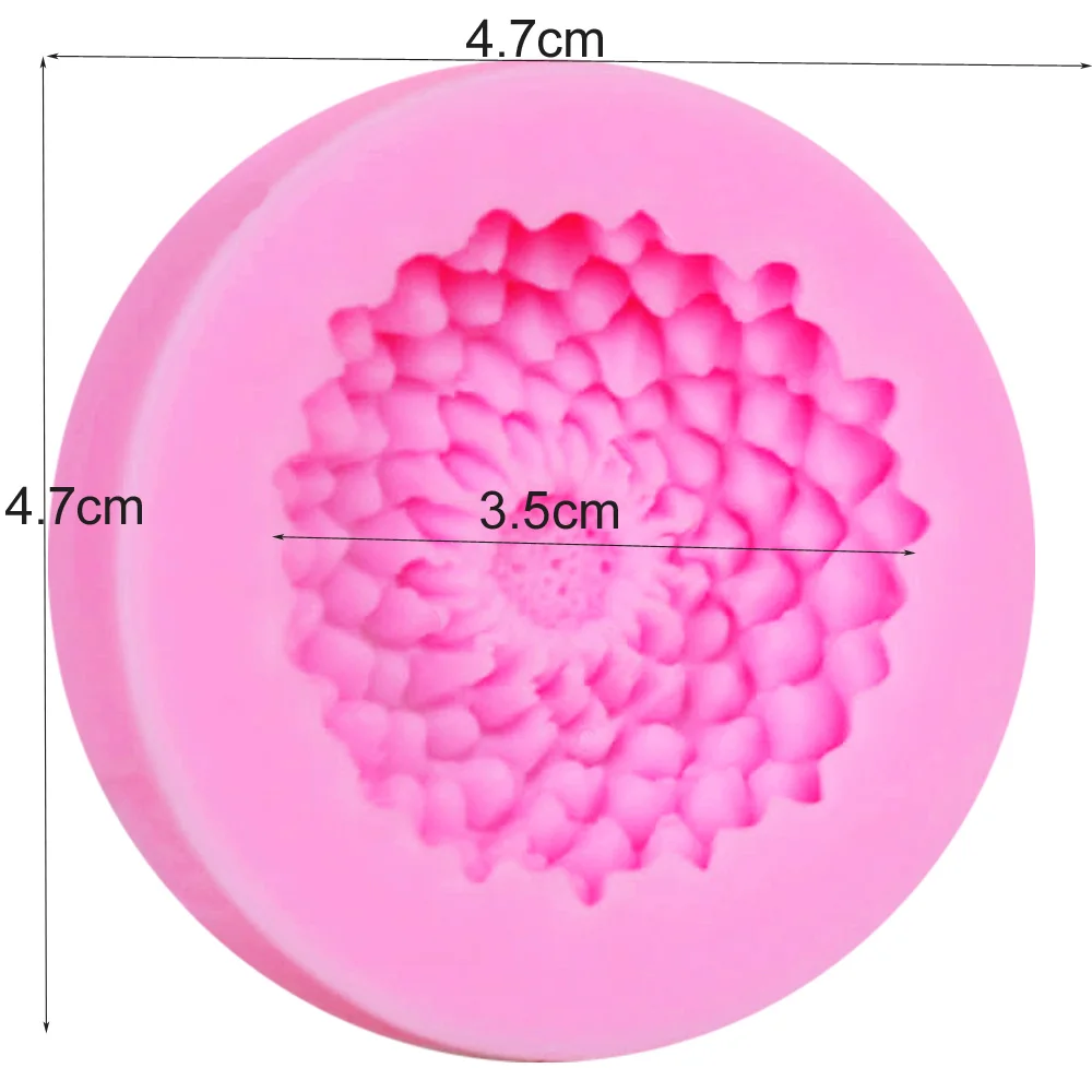 M227 Chrysanthemum Flower Daisy Candle Moulds Soap Mold Kitchen-Baking Resin Silicone Form Home Decoration 3D DIY Clay Craft Wax