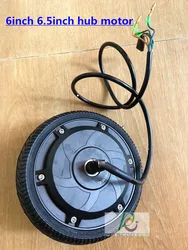 6 inch 6.5inch BLDC brushless no-gear dc scooter wheel hub motor double shafts with tire and hall sensor phub-161KM