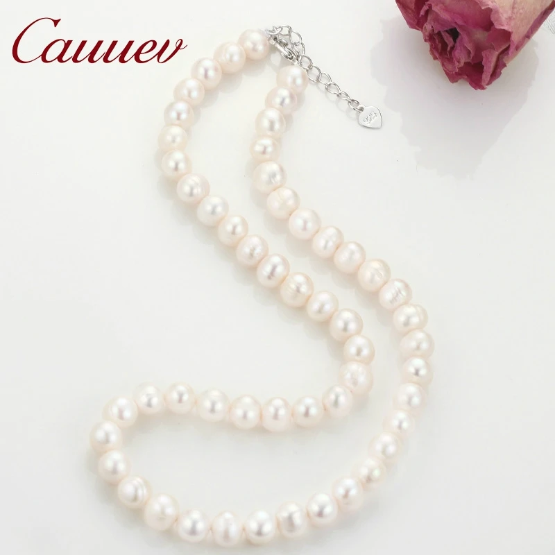 Natural Freshwater Pearl Choker Necklace Baroque pearl Jewelry for Women wedding 925 Silver Clasp Wholesale 2020 trend