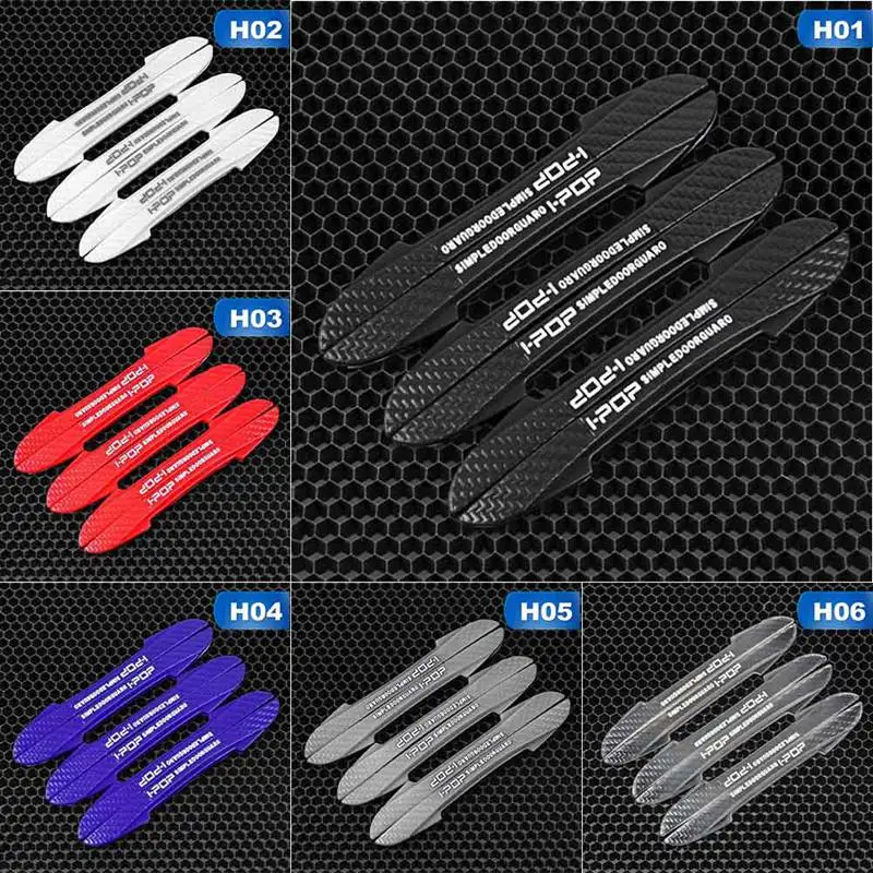 6Pcs/set Auto Car Door Edge Protection Guards Molding Protection Strip Scratch Protector Car Door Crash Bar