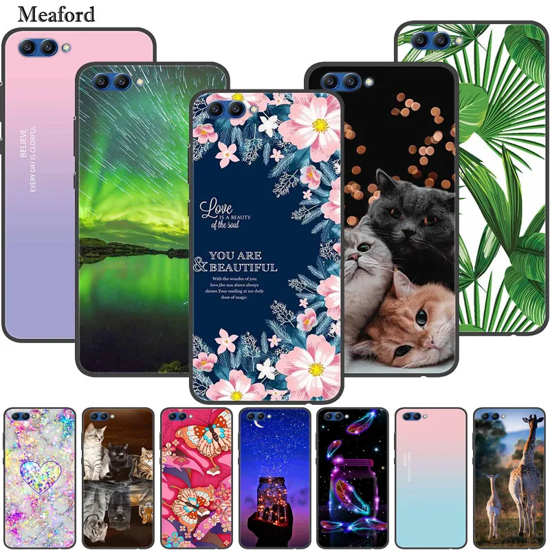 For Honor View 10 Case Luxury Silicone TPU Soft Cover Phone Case For Huawei Honor V10 Funda Shockproof Cartoon Fashion Coque