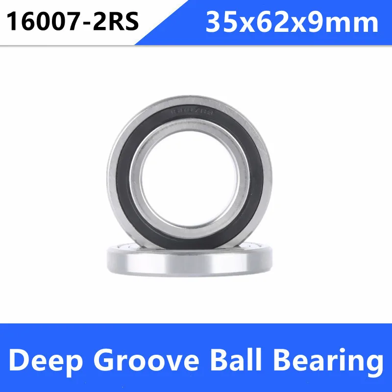 

10pcs/lot 16007RS 16007-2RS 16007 2RS RS rubber sealed 35x62x9 mm Deep Groove Ball bearing 35*62*9mm