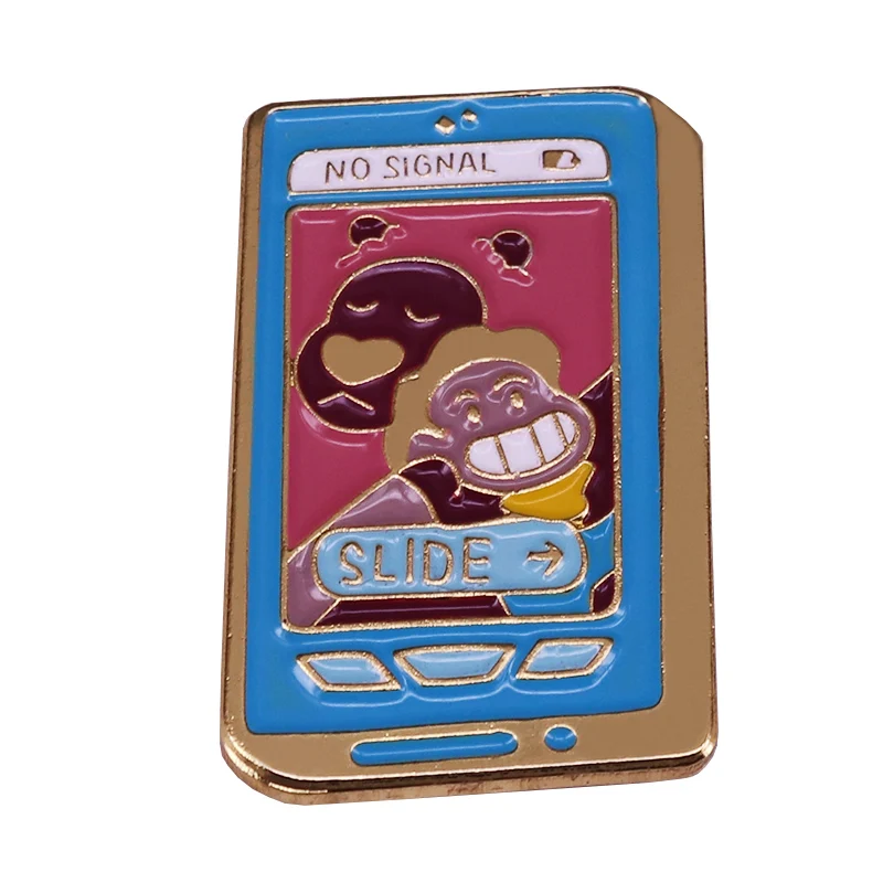 Steven Universe Cellphone Lock Screen Enamel pin no signel slide Lock screen Brooch fun design jewelry