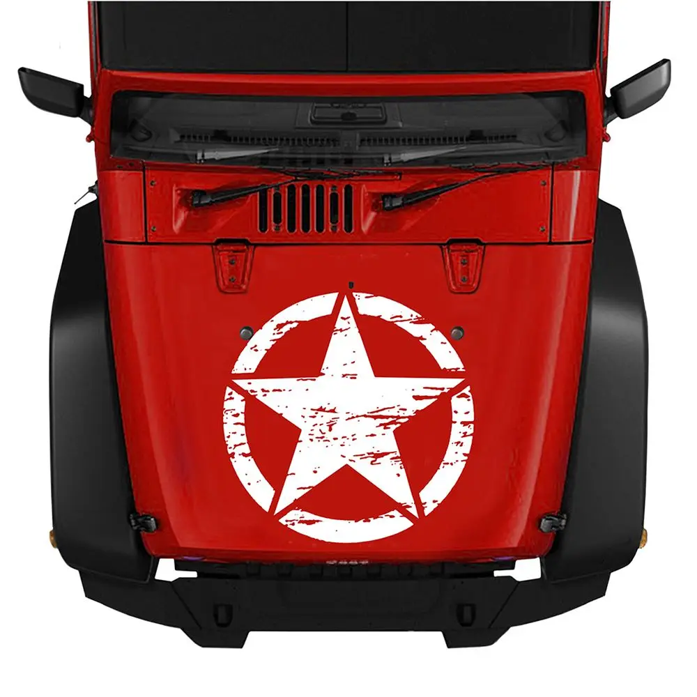 50x50cm Body  Off Road Graphic   Star Car Hood Sticker Auto Decal Vinyl For Jeep Wrangler