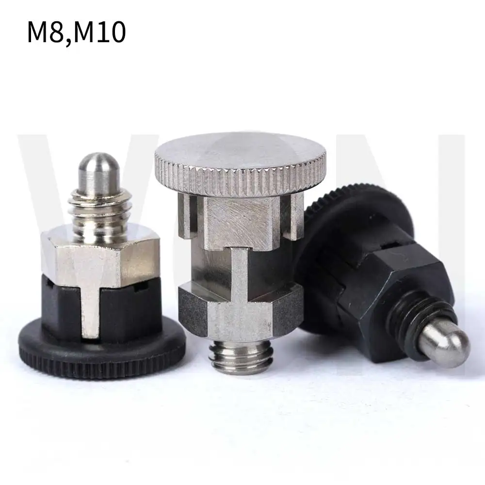 In Stock VCN213 Mini index plunger,Stainless Steel Spring plungers,without locking nut ,M8 M10, FAST SHIPPING