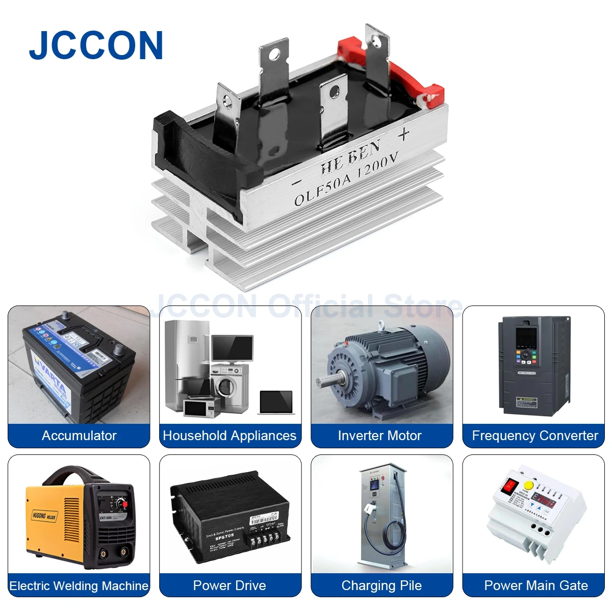 1Pcs Three Phase PWM Rectifiers Bridge Pile QLF50A 1200V Bridge Aluminum Metal Case 3 Phase Diode Bridge