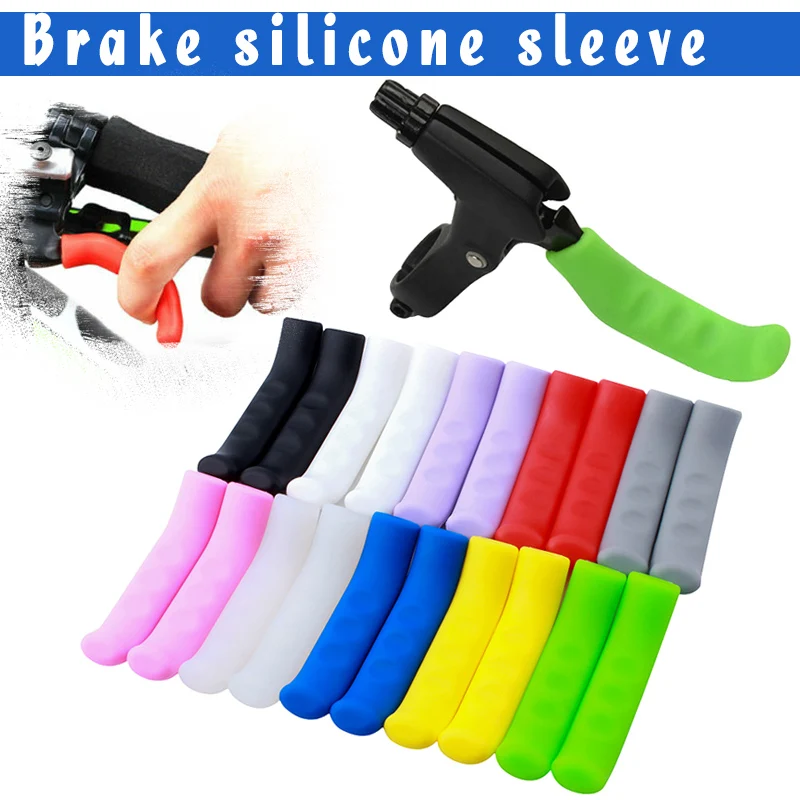 1 Pair Purple Silicone Brake Handlebar Protector Rubber Brake Lever Protective Jacket for Xiaomi Electric Scooter Accessories