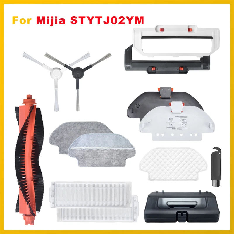 Sikat Samping Penutup Sikat Utama Kain Pel Stent untuk Xiaomi Mijia LDS / STYTJ02YM / Conga 3490 Viomi V2 PRO V3 SE Vacuum Cleaner