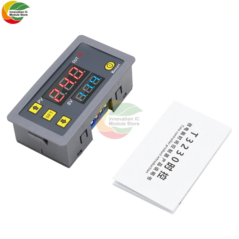 T3231 110V 220V 12V 24V relè di ritardo digitale Display a LED ciclo Timer interruttore di controllo relè di temporizzazione regolabile ritardo di