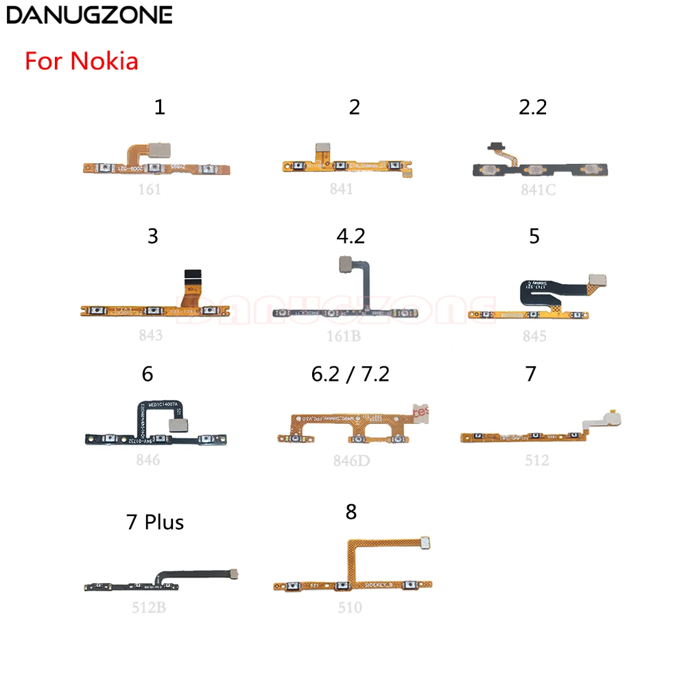 Power Button Switch Volume Button Mute On / Off Flex Cable For Nokia 7 Plus 8 6.2 6 5 4.2 3 2.2 2 1