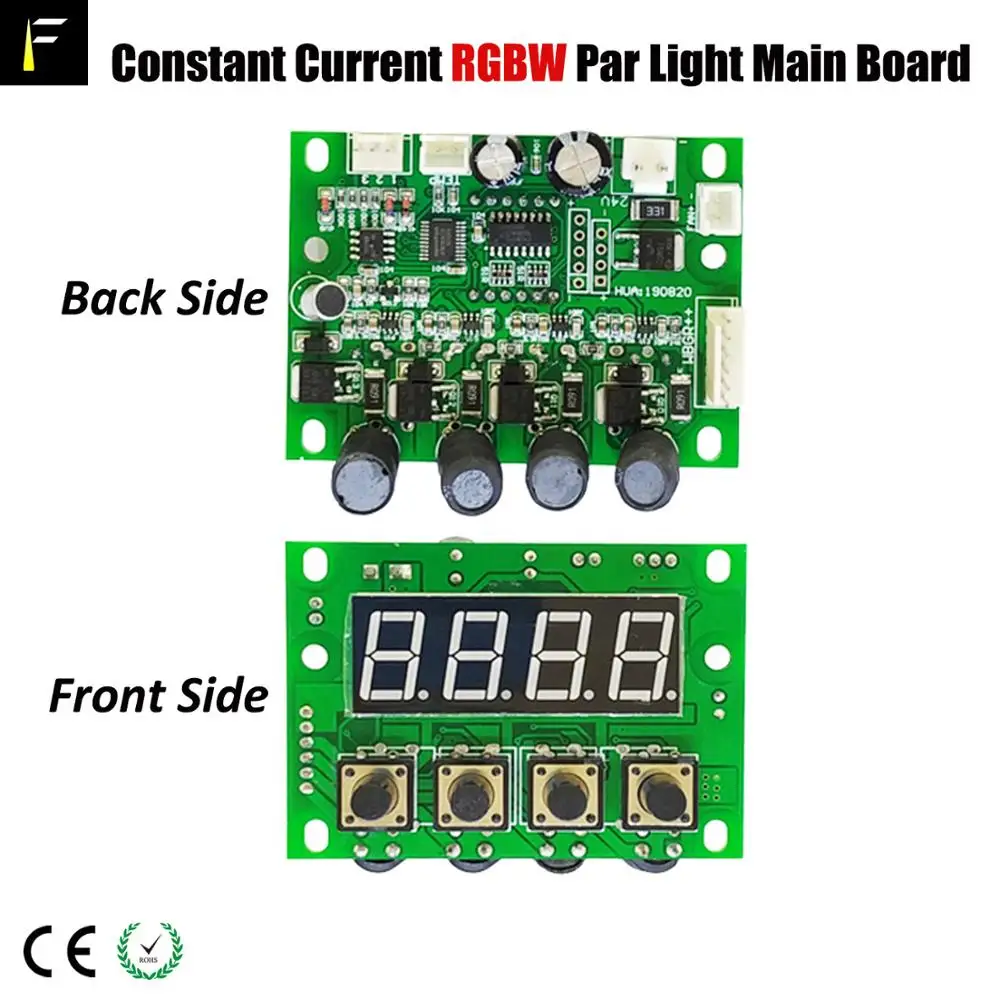 Constant Current Led 54x3W RGBW/RGB 8CH Stage Par Can Light Display Program dmx Control Main Board with Wireless Remote Control