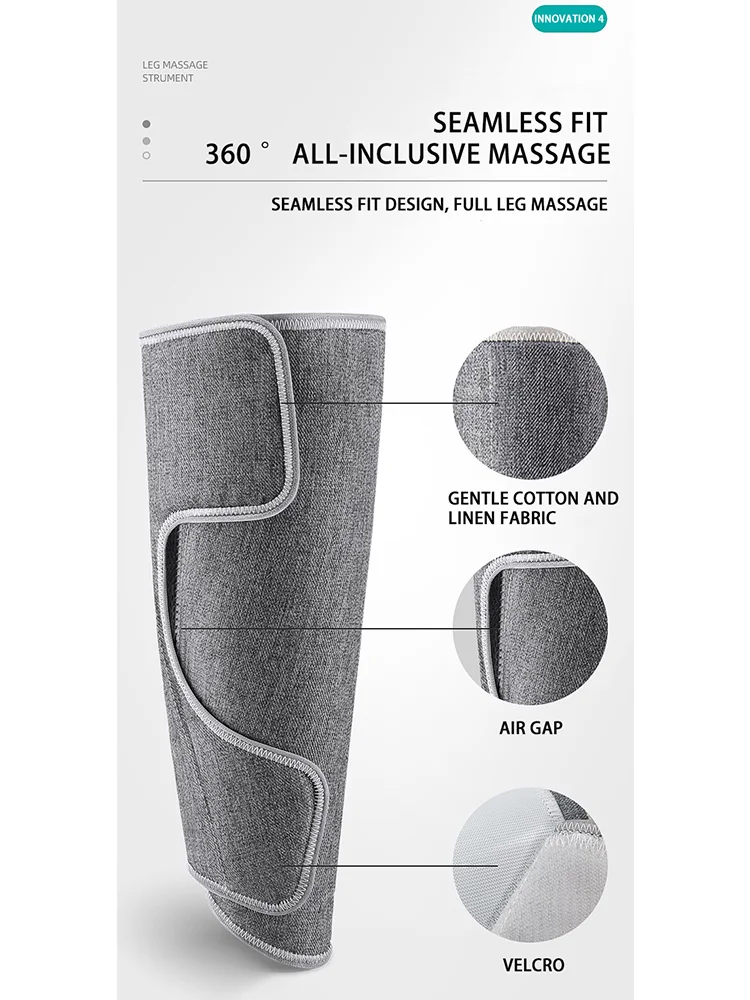 Wireless Leg Massager Air Compression Leg Massage Full Wrap Varicose Veins Physiotherapy