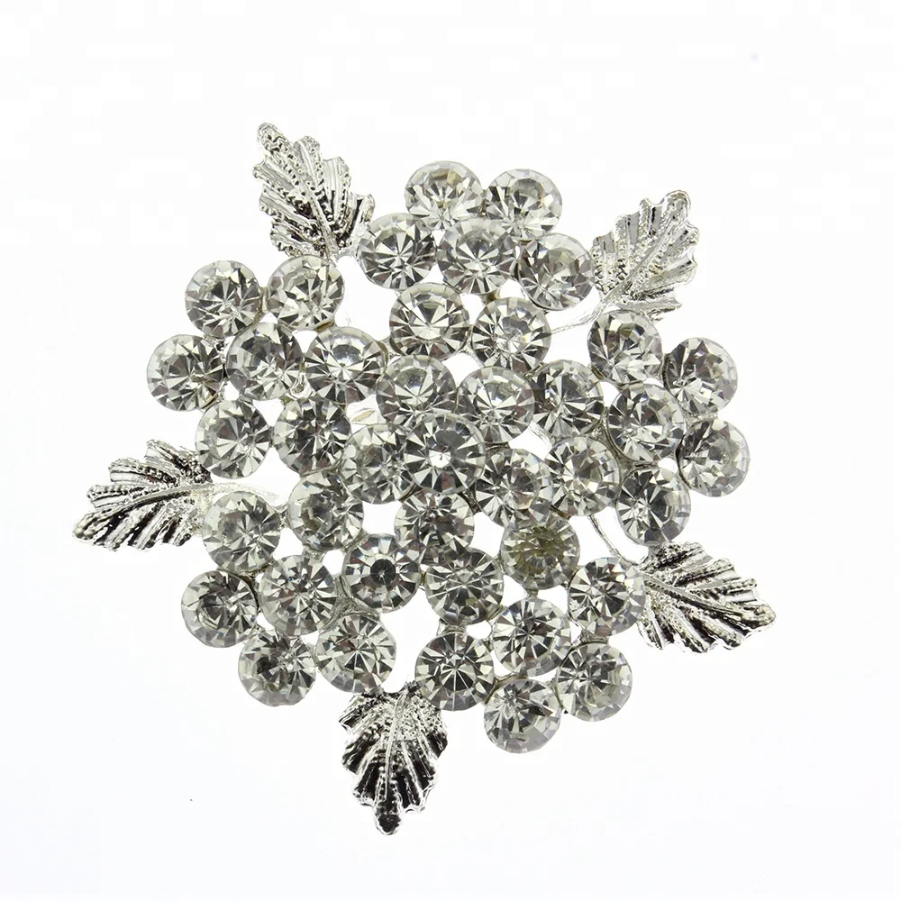 

Wholesale Luxury Bridal Clear Crystal Fashion Brooches Rhinestone Flower Brooches Pin Party Decoration Brooch Pin For Wedding