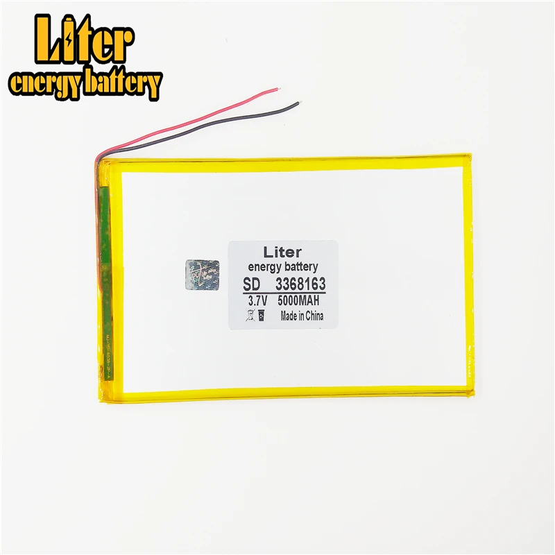 بطارية ليثيوم أيون بوليمر 3368163 ، 3.7 فولت ، 5000 مللي أمبير ، 3070160 ، قابلة للتخصيص ، CE ، FCC ، ROHS ، شهادة الجودة MSDS