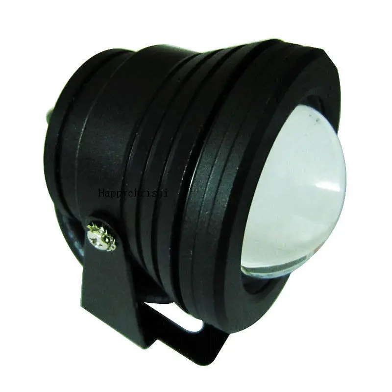 12V DC 10W RGB Waterproof IP67 High Power LED Round Floodlight black