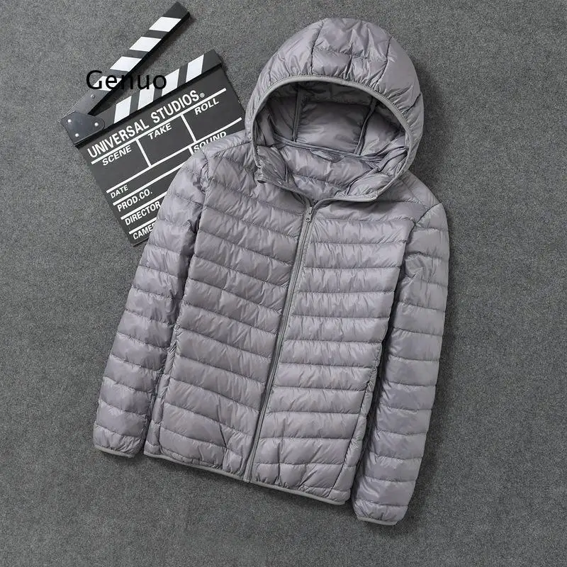

Men's Lightweight Down Jacket Winter Classic Casual Stand-up Collar White Duck Down Portable Jacket Men's Brand Clothes 8 Colors