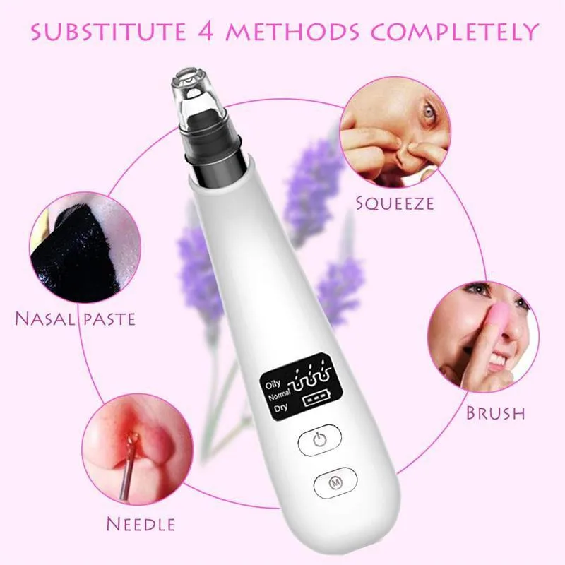 Black Dot Remover Electric Pore Vacuum Blackhead Extractor Skin Care Tool Blackhead Cleanser Nose Beauty Machine Point Noir