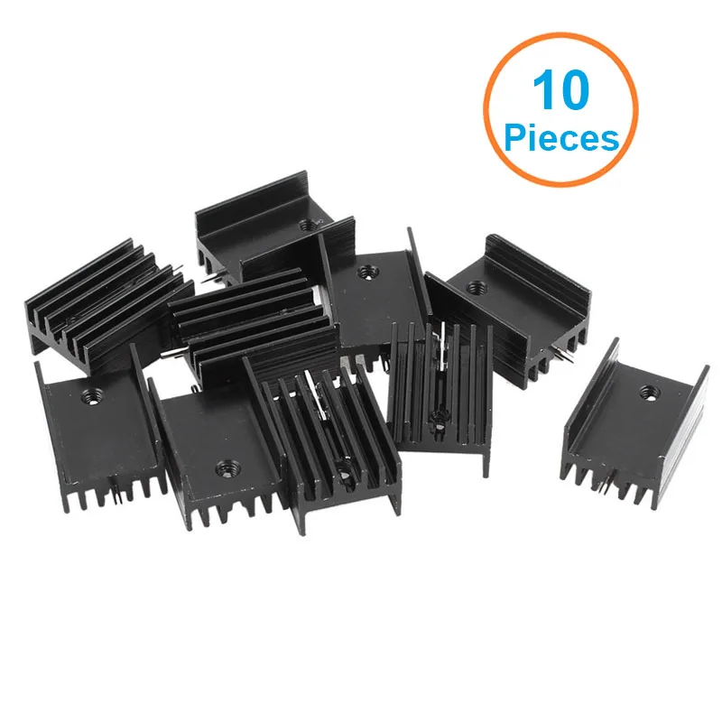 Aluminium koellichaam TO-220 Mosfet NAAR 220 koellichaam koelerradiator voor MOS LM317 L7805 L7812 L78XX Transistorset IRFXX - 10 stuks