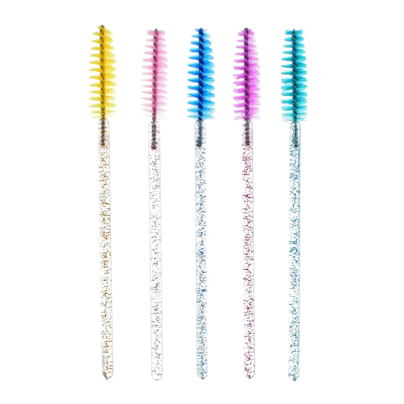 Brosses à cils brillantes, applicateur de mascara, peigne à friser les cils, outil de maquillage de beauté, 50 pièces