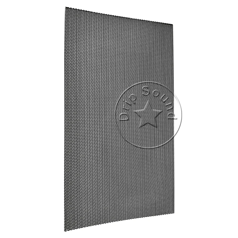 250x143mm Car Audio Tweeter Speaker Conversion Net Cover Decorative Circle Square Metal Mesh Grille Protection #Black