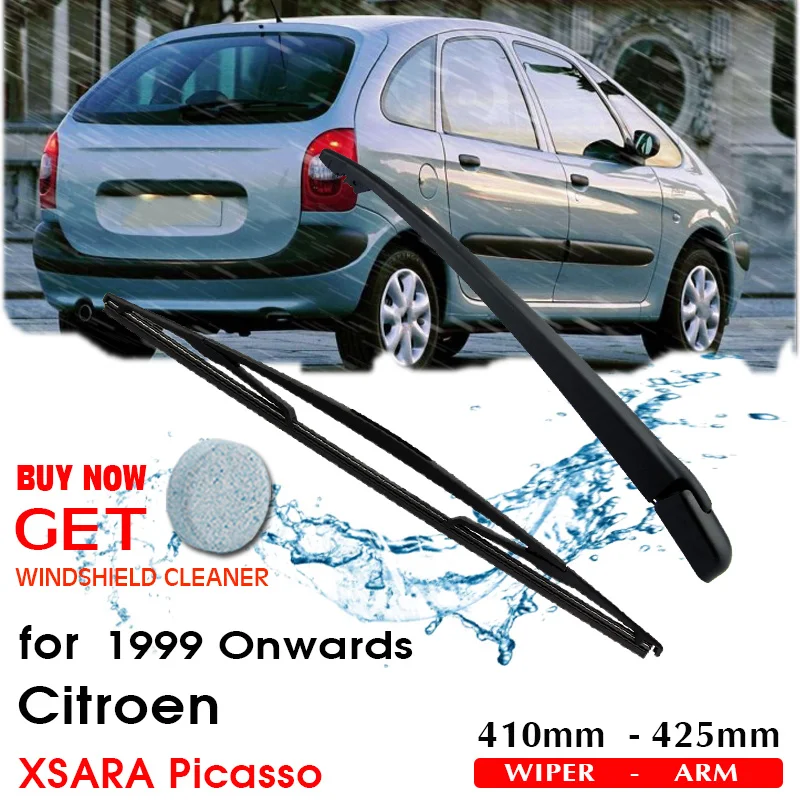 

Car Wiper Blade Rear Back Window Windscreen Windshield Wiper Accessories For Citroen Xsara Picasso Hatchback 410mm 1999 Onwards