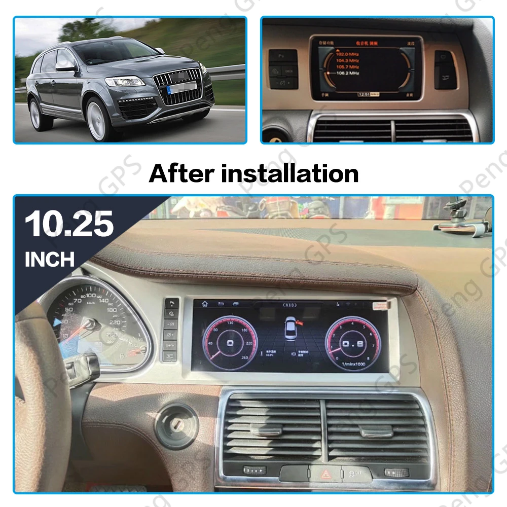 10.25 Inch Android Car Radio for Audi Q7 2006-2015 GPS Navigation DVD Player Stereo Carplay Multimedia 8 Core FM/AM Head Unit 4G