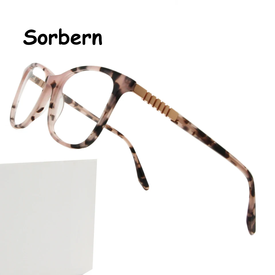 Pink Acetate Prescription Eyeglasses Frame For Women Stylish Myopia Optical Frame Spectacles Eyewear Durable Hinge