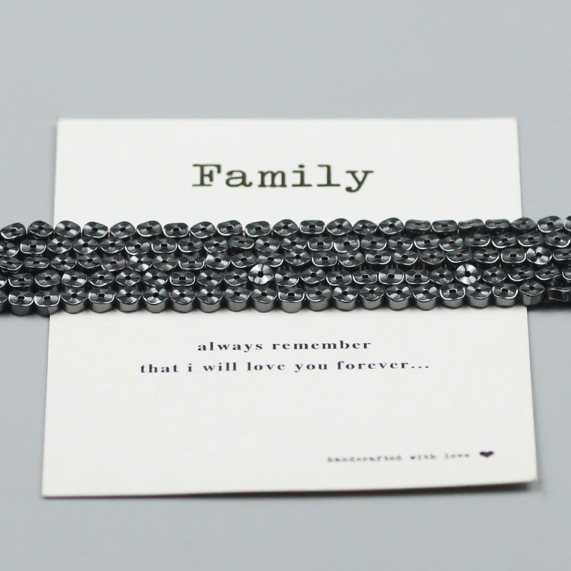 WLYeeS 4x2MM Gear COIN beads Natural Black Hematite for Flat Round Loose Beads DIY Jewelry Bracelet Earring Pendant Making 15\