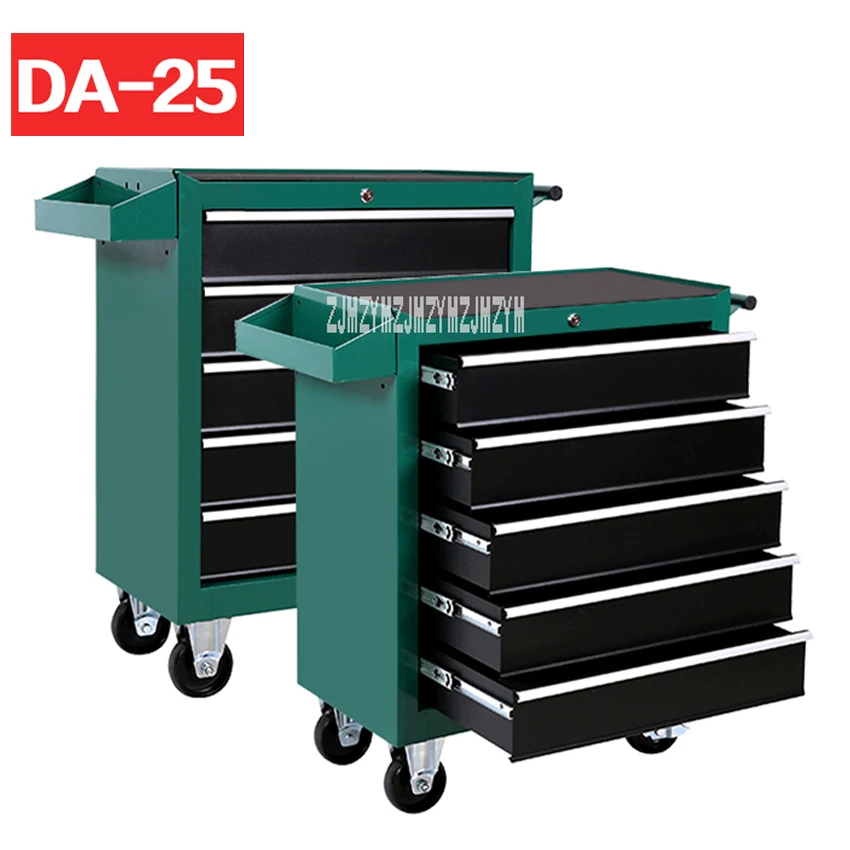 Caja de Herramientas de almacenamiento de 5 cajones DA-25, carro de taller, Hardware móvil multifuncional, kit de herramientas de mantenimiento de