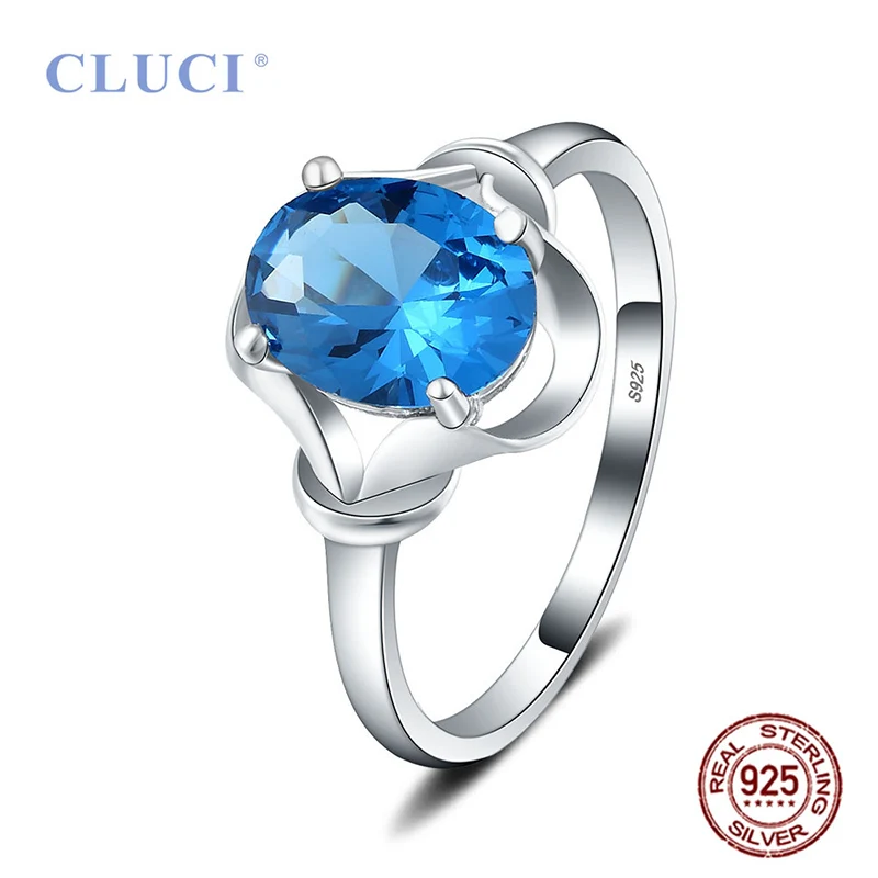 

Свадебное кольцо CLUCI DR1057SB из серебра 925 пробы с большими искусственными камнями