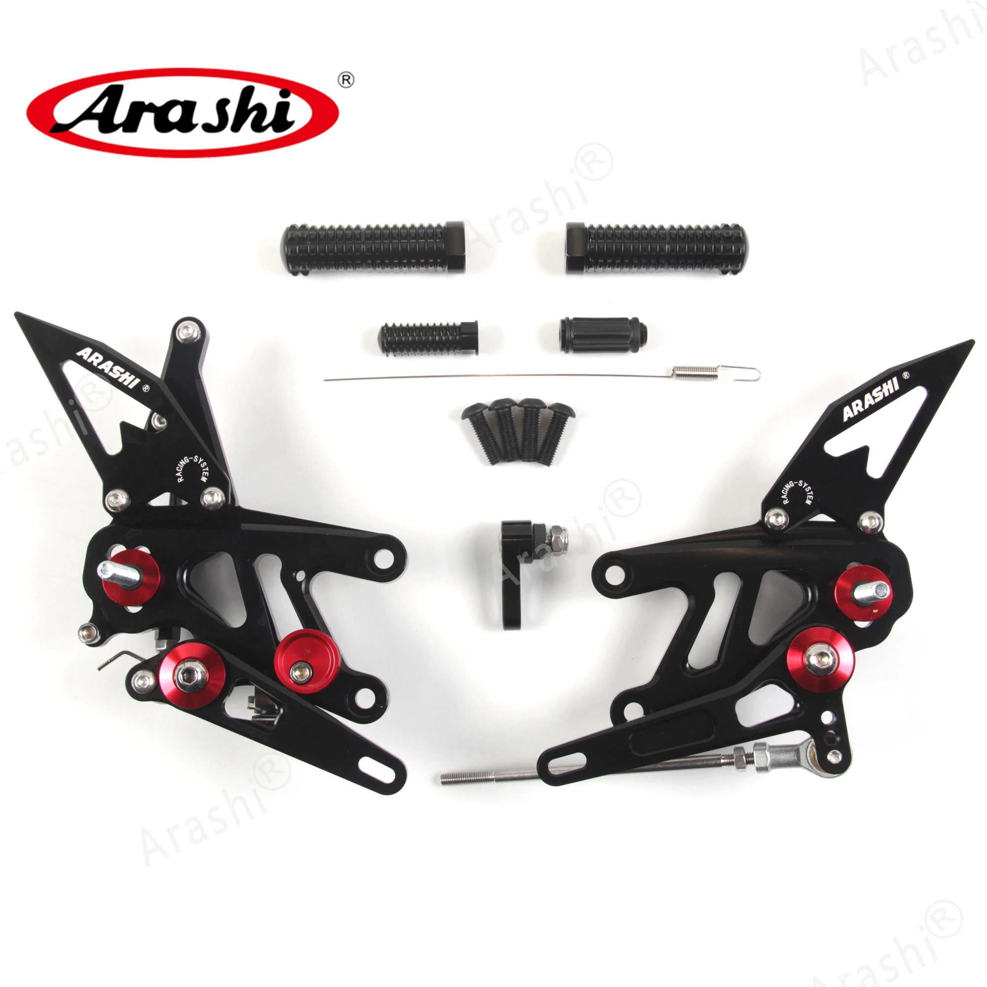 Arashi GP Shift Rearset For APRILIA RSV4 1100 2017 2018 2019 2021 CNC Adjustable Footrests Foot Pegs Footrest