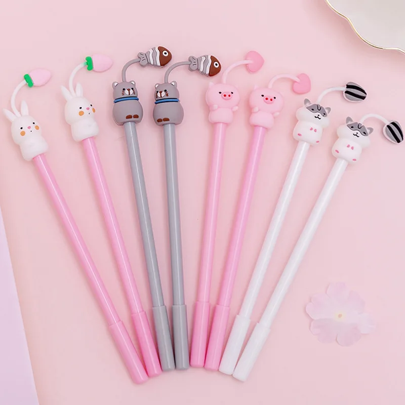 

50Pcs Cute Hamster Gel Pen Creative Pens Kawaii Cartoon Neutral Pens For Kids Girls Gifts Pens School Office Supplies