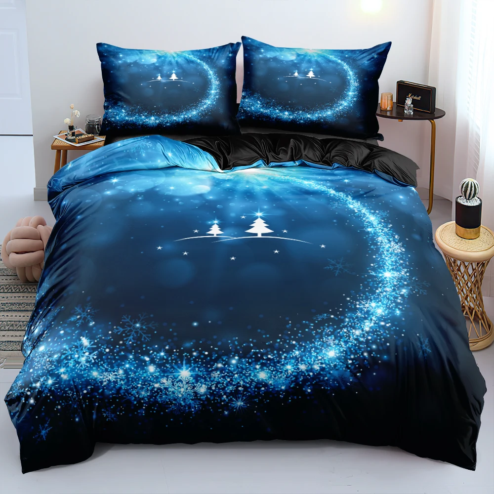 Duvet Cover Sets Animal Christmas King,Queen,Full Digital Printing Comforter Covers 3pcs Bed Linen Bedding Set Color 260x220cm 