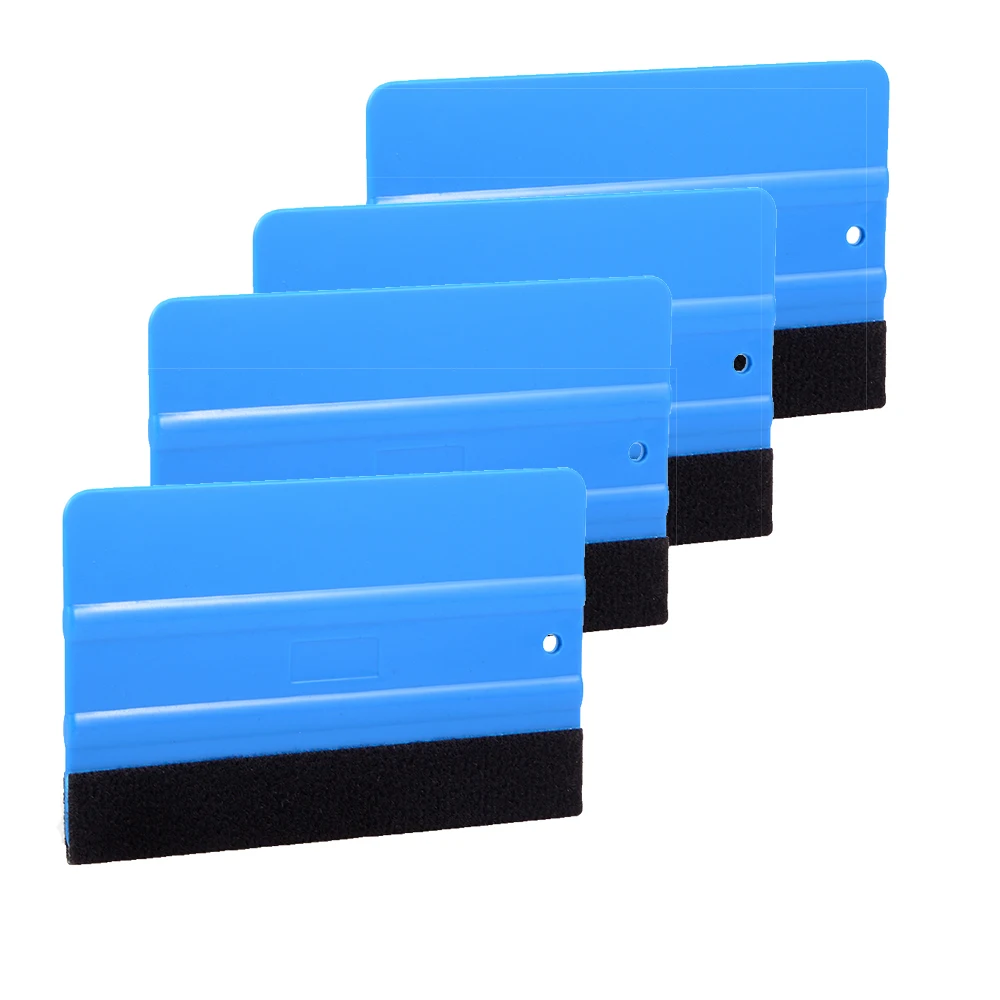 FOSHIO 4/8PCS Plastic Fabric Felt Squeegee Window Stickers Carbon Fiber Vinyl Wrap Tools Film Installing Scraper Car Accessories