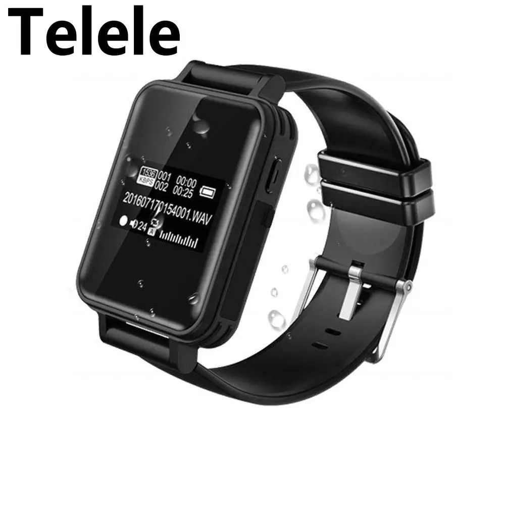 Telele V81 Voice Activate Covert Digital Voice Recorder Watch Hidden Music Player Pedometer Smart Wristband Stealth Dictaphone