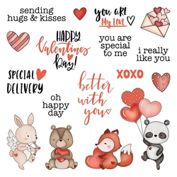 MangoCraft Love Series Metal Cutting Dies Clear Stamp  For Decor Dies Stamps DIY Scrapbooking Cards For Valentines Day Gifts