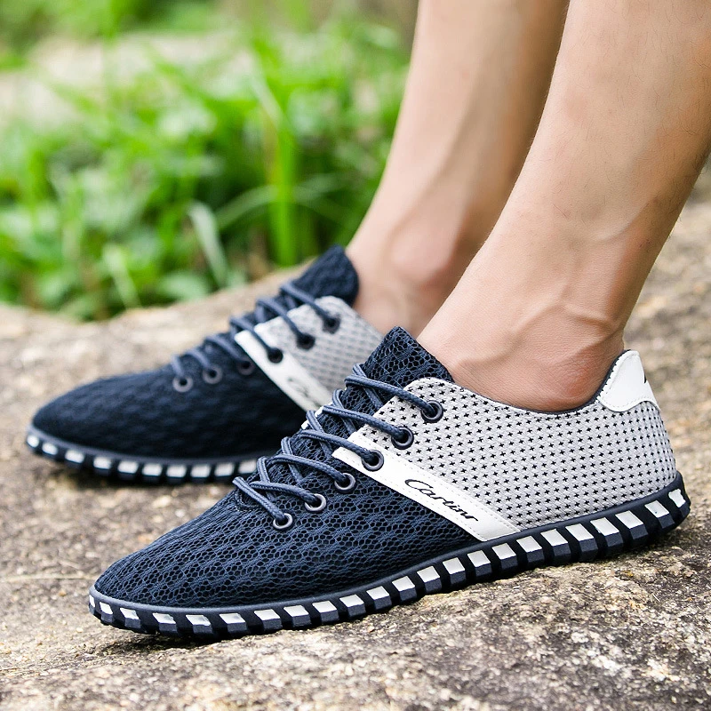 Fashion Trainers Mesh Men Sneakers Casual Shoes Men Loafers Summer Breathable Lightweight Tennis Shoes For Men Walking Sneakers