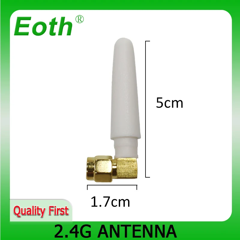 EOTH 5pcs 2.4g antenna 3dbi sma female wlan wifi 2.4ghz antene IPX ipex 1 SMA male pigtail Extension Cable iot module antena