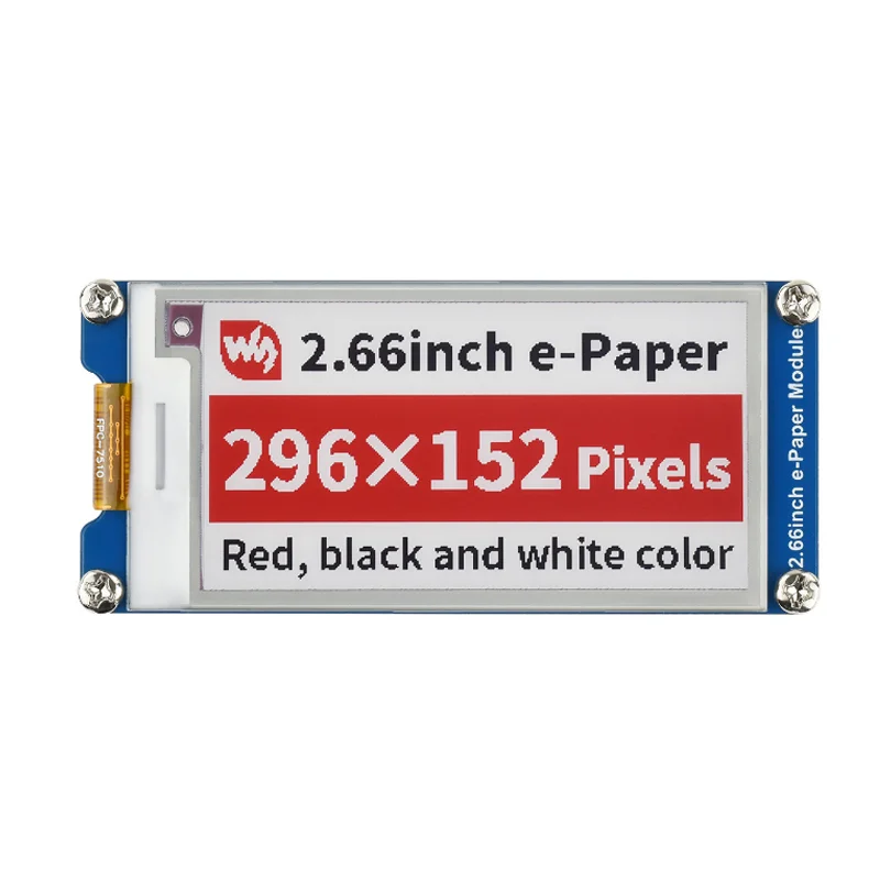 

2.66inch E-Paper E-Ink Display Module (B) Red / Black / White SPI 296×152